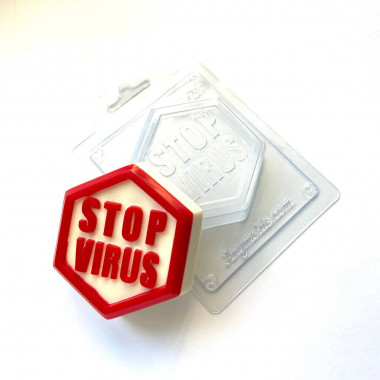 Stop Virus  форма пластиковая — ANYMOLDS ПРОИЗВОДСТВО ПЛАСТИКОВЫХ ФОРМ ДЛЯ МЫЛА, ШОКОЛАДА, ГИПСА
