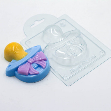 Пустышка с бантом форма пластиковая — ANYMOLDS ПРОИЗВОДСТВО ПЛАСТИКОВЫХ ФОРМ ДЛЯ МЫЛА, ШОКОЛАДА, ГИПСА