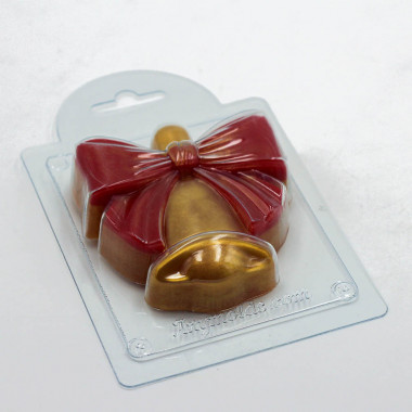 Колокольчик с бантом форма пластиковая — ANYMOLDS ПРОИЗВОДСТВО ПЛАСТИКОВЫХ ФОРМ ДЛЯ МЫЛА, ШОКОЛАДА, ГИПСА