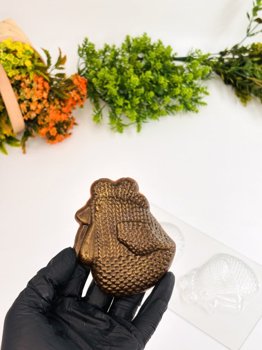 Вязаная Курочка для шоколада (2шт на форме) пластиковая форма &mdash; ANYMOLDS ПРОИЗВОДСТВО ПЛАСТИКОВЫХ ФОРМ ДЛЯ МЫЛА, ШОКОЛАДА, ГИПСА