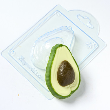 Авокадо половинка форма пластиковая — ANYMOLDS ПРОИЗВОДСТВО ПЛАСТИКОВЫХ ФОРМ ДЛЯ МЫЛА, ШОКОЛАДА, ГИПСА