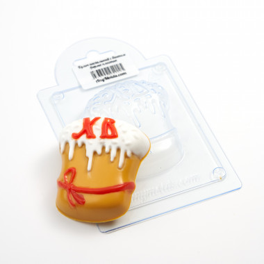 Кулич пасхальный с бантом  форма пластиковая — ANYMOLDS ПРОИЗВОДСТВО ПЛАСТИКОВЫХ ФОРМ ДЛЯ МЫЛА, ШОКОЛАДА, ГИПСА