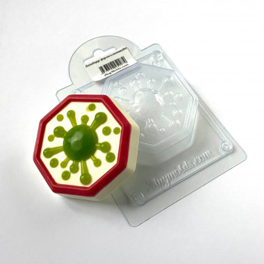 Антивирус  форма пластиковая — ANYMOLDS ПРОИЗВОДСТВО ПЛАСТИКОВЫХ ФОРМ ДЛЯ МЫЛА, ШОКОЛАДА, ГИПСА