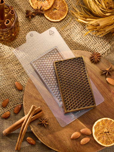 Соты плитка шоколада, форма пластиковая — ANYMOLDS ПРОИЗВОДСТВО ПЛАСТИКОВЫХ ФОРМ ДЛЯ МЫЛА, ШОКОЛАДА, ГИПСА