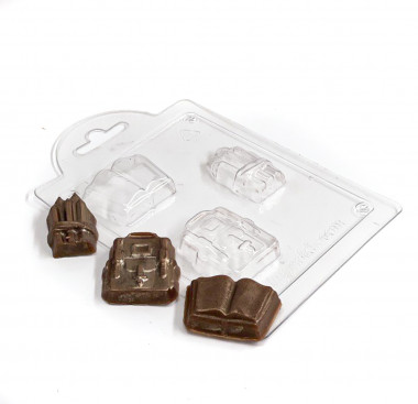 Школьный набор мини форма пластиковая — ANYMOLDS ПРОИЗВОДСТВО ПЛАСТИКОВЫХ ФОРМ ДЛЯ МЫЛА, ШОКОЛАДА, ГИПСА