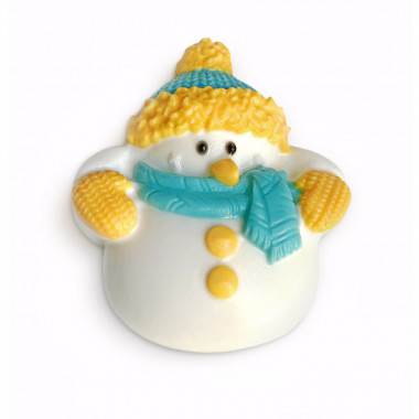 Снеговик, форма пластиковая V2 — ANYMOLDS ПРОИЗВОДСТВО ПЛАСТИКОВЫХ ФОРМ ДЛЯ МЫЛА, ШОКОЛАДА, ГИПСА