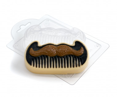 Расческа с усами форма пластиковая — ANYMOLDS ПРОИЗВОДСТВО ПЛАСТИКОВЫХ ФОРМ ДЛЯ МЫЛА, ШОКОЛАДА, ГИПСА