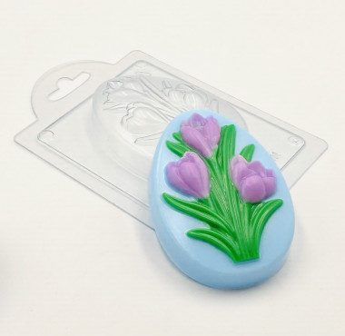 Яйцо с крокусами форма пластиковая — ANYMOLDS ПРОИЗВОДСТВО ПЛАСТИКОВЫХ ФОРМ ДЛЯ МЫЛА, ШОКОЛАДА, ГИПСА