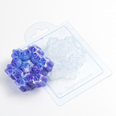 Снежинка Зимняя Сказка форма пластиковая — ANYMOLDS ПРОИЗВОДСТВО ПЛАСТИКОВЫХ ФОРМ ДЛЯ МЫЛА, ШОКОЛАДА, ГИПСА
