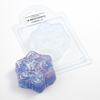 Снежинка Кружевная v2  форма пластиковая — ANYMOLDS ПРОИЗВОДСТВО ПЛАСТИКОВЫХ ФОРМ ДЛЯ МЫЛА, ШОКОЛАДА, ГИПСА