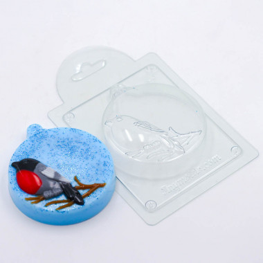 Шар Снегирь форма пластиковая — ANYMOLDS ПРОИЗВОДСТВО ПЛАСТИКОВЫХ ФОРМ ДЛЯ МЫЛА, ШОКОЛАДА, ГИПСА