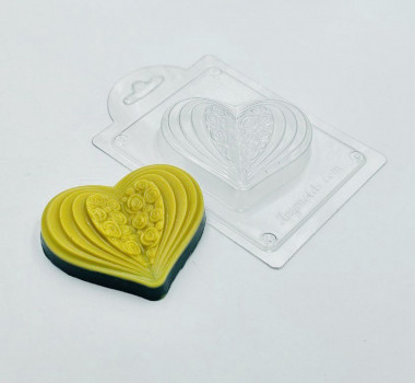 Сердце книжка форма пластиковая — ANYMOLDS ПРОИЗВОДСТВО ПЛАСТИКОВЫХ ФОРМ ДЛЯ МЫЛА, ШОКОЛАДА, ГИПСА