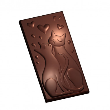 Влюбленные коты форма пластиковая для плитки шоколада &mdash; ANYMOLDS ПРОИЗВОДСТВО ПЛАСТИКОВЫХ ФОРМ ДЛЯ МЫЛА, ШОКОЛАДА, ГИПСА