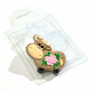 Коровка с цветком форма пластиковая — ANYMOLDS ПРОИЗВОДСТВО ПЛАСТИКОВЫХ ФОРМ ДЛЯ МЫЛА, ШОКОЛАДА, ГИПСА