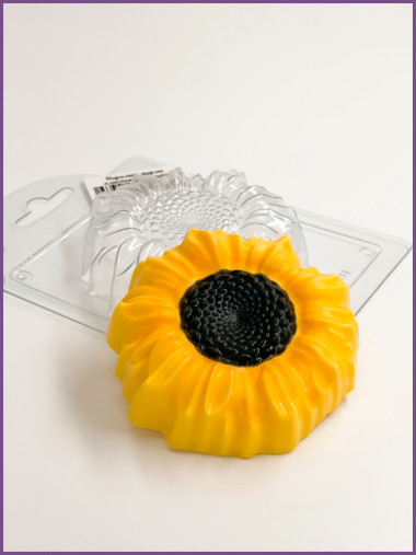 Подсолнух форма пластиковая — ANYMOLDS ПРОИЗВОДСТВО ПЛАСТИКОВЫХ ФОРМ ДЛЯ МЫЛА, ШОКОЛАДА, ГИПСА