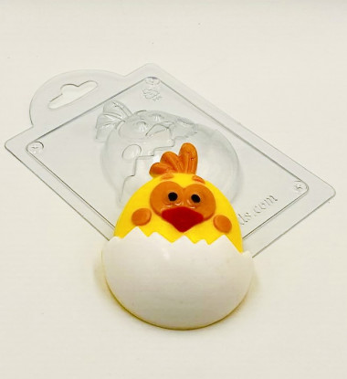 Цыпленок в скорлупе  форма пластиковая — ANYMOLDS ПРОИЗВОДСТВО ПЛАСТИКОВЫХ ФОРМ ДЛЯ МЫЛА, ШОКОЛАДА, ГИПСА
