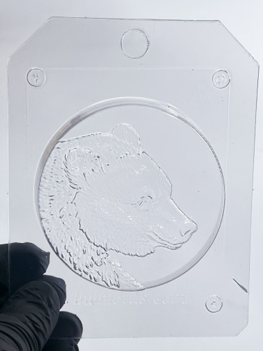 Медаль Медведь форма пластиковая для мыла и шоколада &mdash; ANYMOLDS ПРОИЗВОДСТВО ПЛАСТИКОВЫХ ФОРМ ДЛЯ МЫЛА, ШОКОЛАДА, ГИПСА