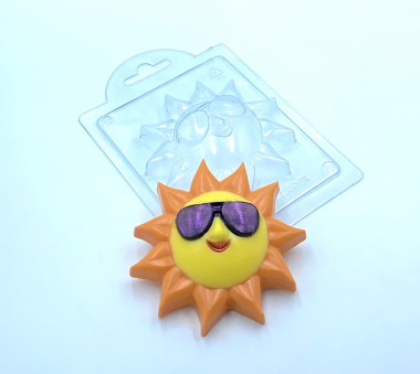 Солнышко в очках форма пластиковая — ANYMOLDS ПРОИЗВОДСТВО ПЛАСТИКОВЫХ ФОРМ ДЛЯ МЫЛА, ШОКОЛАДА, ГИПСА