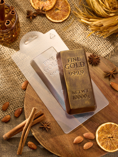 Большой слиток золота для дубайского шоколада форма пластиковая — ANYMOLDS ПРОИЗВОДСТВО ПЛАСТИКОВЫХ ФОРМ ДЛЯ МЫЛА, ШОКОЛАДА, ГИПСА