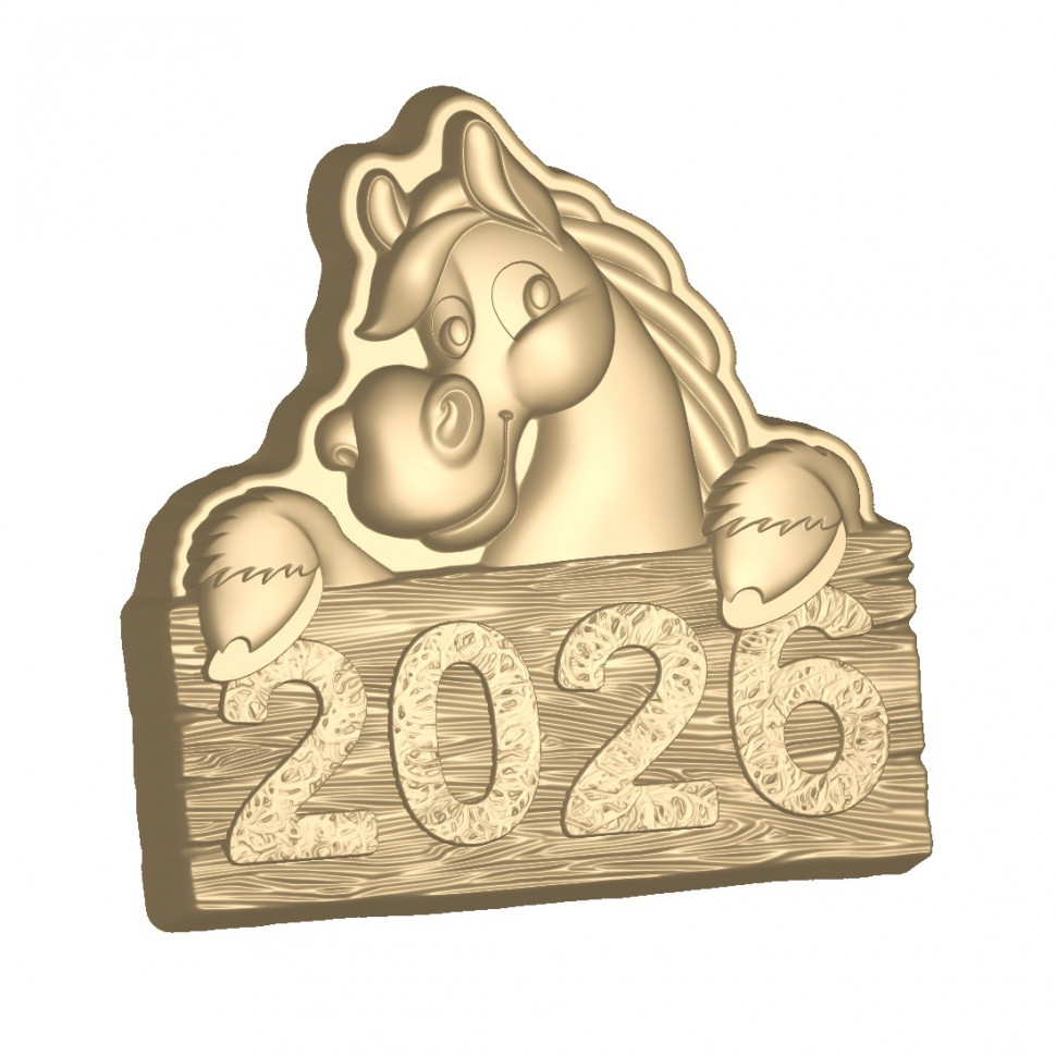 Лошадка с табличкой 2026 форма пластиковая для мыла и шоколада фото 1 — ANYMOLDS ПРОИЗВОДСТВО ПЛАСТИКОВЫХ ФОРМ ДЛЯ МЫЛА, ШОКОЛАДА, ГИПСА