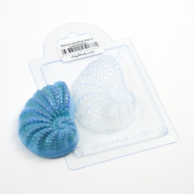 Морская раковина  форма пластиковая — ANYMOLDS ПРОИЗВОДСТВО ПЛАСТИКОВЫХ ФОРМ ДЛЯ МЫЛА, ШОКОЛАДА, ГИПСА