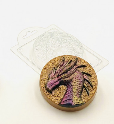 Голова дракона на фоне луны форма пластиковая — ANYMOLDS ПРОИЗВОДСТВО ПЛАСТИКОВЫХ ФОРМ ДЛЯ МЫЛА, ШОКОЛАДА, ГИПСА