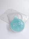 Новогодний шар 2026 форма пластиковая для мыла и шоколада фото 2 — ANYMOLDS ПРОИЗВОДСТВО ПЛАСТИКОВЫХ ФОРМ ДЛЯ МЫЛА, ШОКОЛАДА, ГИПСА