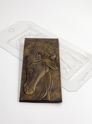 Лошадь плитка шоколада форма пластиковая к году лошади — ANYMOLDS ПРОИЗВОДСТВО ПЛАСТИКОВЫХ ФОРМ ДЛЯ МЫЛА, ШОКОЛАДА, ГИПСА