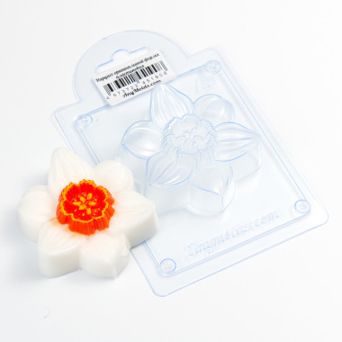 Нарцисс оригинальный форма пластиковая — ANYMOLDS ПРОИЗВОДСТВО ПЛАСТИКОВЫХ ФОРМ ДЛЯ МЫЛА, ШОКОЛАДА, ГИПСА