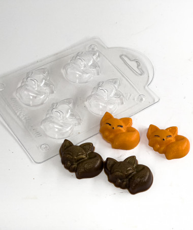 Лисичка мини форма пластиковая — ANYMOLDS ПРОИЗВОДСТВО ПЛАСТИКОВЫХ ФОРМ ДЛЯ МЫЛА, ШОКОЛАДА, ГИПСА