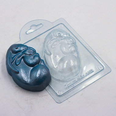 Зайчиха с зайчонком форма пластиковая — ANYMOLDS ПРОИЗВОДСТВО ПЛАСТИКОВЫХ ФОРМ ДЛЯ МЫЛА, ШОКОЛАДА, ГИПСА