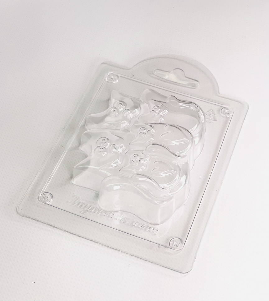 Семья котиков форма пластиковая