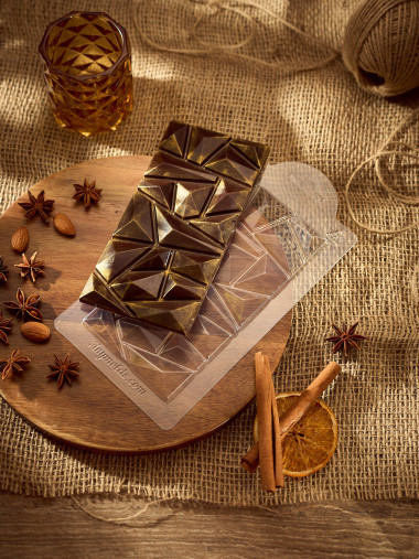 Геометрия - плитка шоколада, форма пластиковая — ANYMOLDS ПРОИЗВОДСТВО ПЛАСТИКОВЫХ ФОРМ ДЛЯ МЫЛА, ШОКОЛАДА, ГИПСА