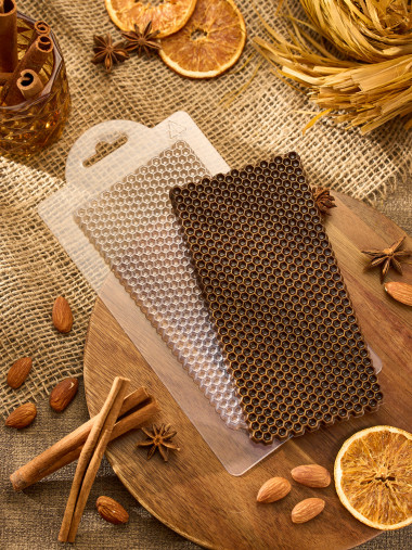 Соты большие плитка шоколада, форма пластиковая — ANYMOLDS ПРОИЗВОДСТВО ПЛАСТИКОВЫХ ФОРМ ДЛЯ МЫЛА, ШОКОЛАДА, ГИПСА